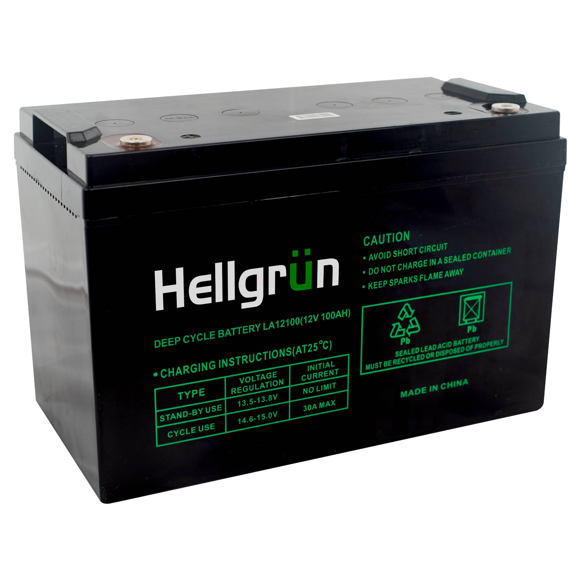 Batería 12V/100Ah Hellgrün GL12100DC AGM Ciclo Profundo